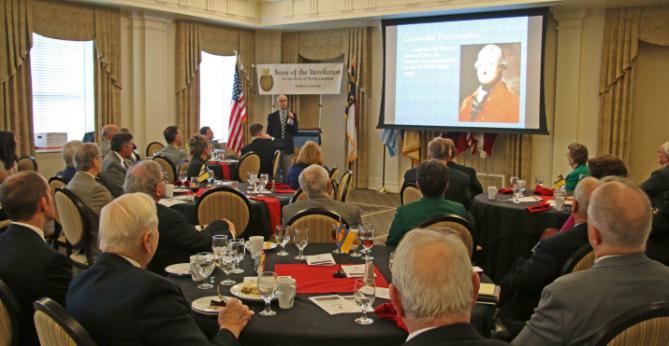 The sons of the Revolution in the State of North Carolina (SRNC) held it s annual Yorktown Luncheon on October 27 th at the State Club in Raleigh, NC.