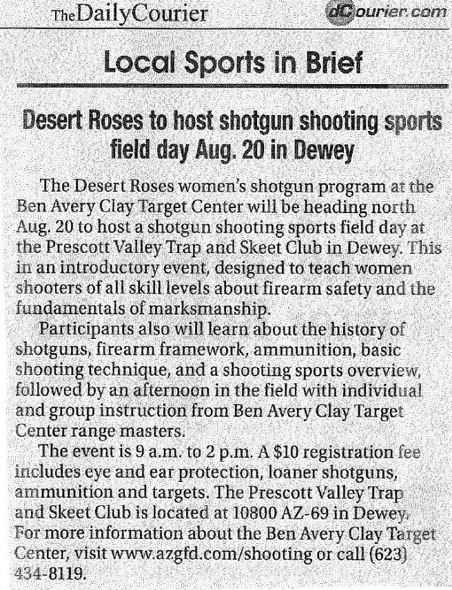 SHOOTING SPORTS If you are interested, please register and let us know your