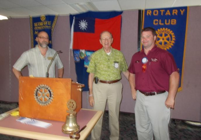 He is looking for 2 young people to carry the Rotary banner and a couple of