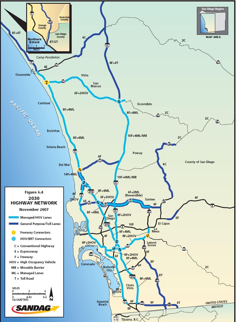 2030 Highway Network N/S Freeways