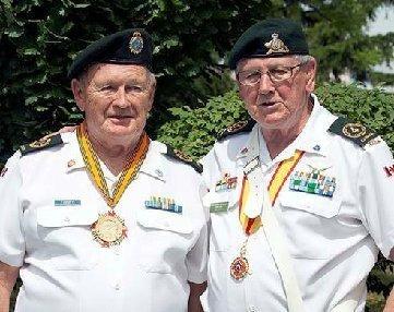 A couple of young comrades who have served as national vice presidents of the Korea Veterans Association of Canada. (Left) Douglas Finney is the current national vice president.