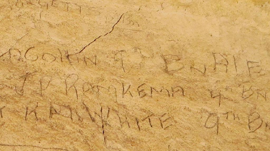 It was during this time that he would have visited the caves and left his signature and name there with over