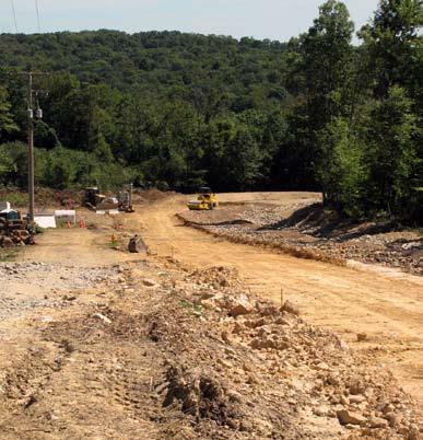 The Sandycreek Industrial Park road extension project was completed in October.