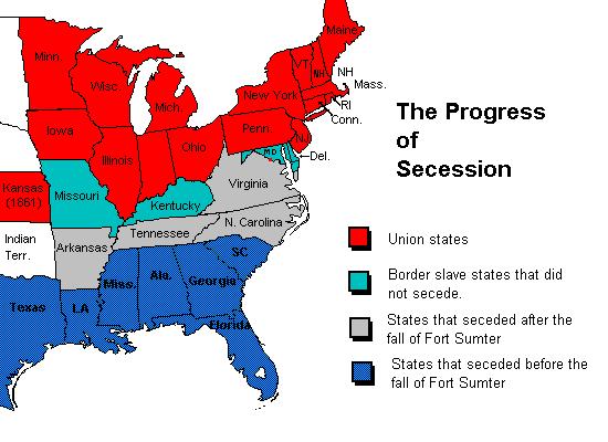 A separate Union within the United States was created. It was called the Confederate States of America. Before the end of February, five other states joined this Confederacy.
