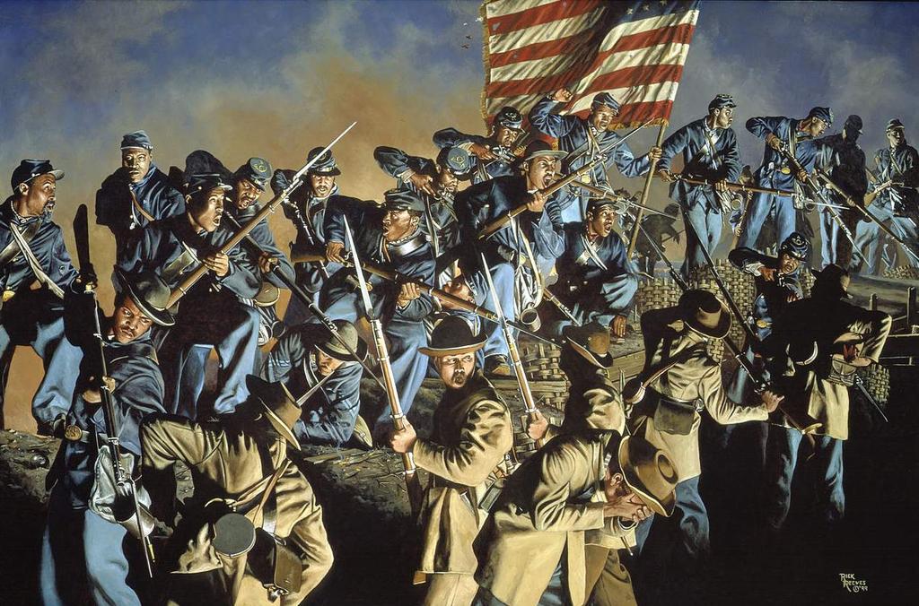 The 54th Massachusetts Volunteers became the bestknown African American regiment. Its soldiers assaulted Fort Wagner near Charleston Harbor on July 18, 1863.