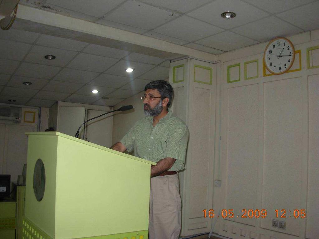 y 2009. Prof. M. Hafizullah delivered his talk on the latest advancement in the management of hypertension.