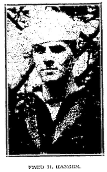 Caption: Frederick Hansen, who lived at 16 49th Street, enlisted for four years when he was 17 in the U.S. Navy and served as a 2nd-class boatswain s mate and as gun captain on the USS Texas.