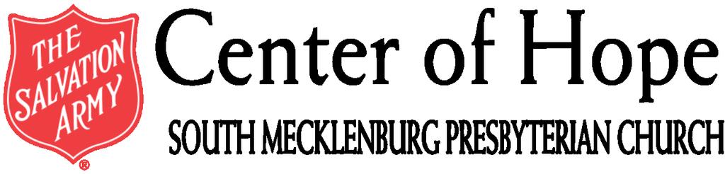 South Mecklenburg Presbyterian Church prepares and serves dinner on the first Saturday and breakfast on the third Saturday of each month to homeless women & children at the Salvation Army s Center of