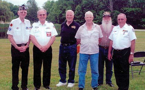 Veterans enjoyed the evening Members of Ch 108 at 4H camp Retreat Ceremony (L-R) Fred Shively, Dale Snyder, Ron Boram, Herb McBee, Eugene Hoening, Ken Williamson Quite a crowd at the Miami County
