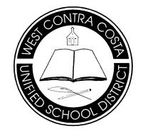 WEST CONTRA COSTA UNIFIED SCHOOL DISTRICT 1108 Bissell Avenue Richmond, California 94801 (510) 231-1100 PLEASE POST AND ANNOUNCE!