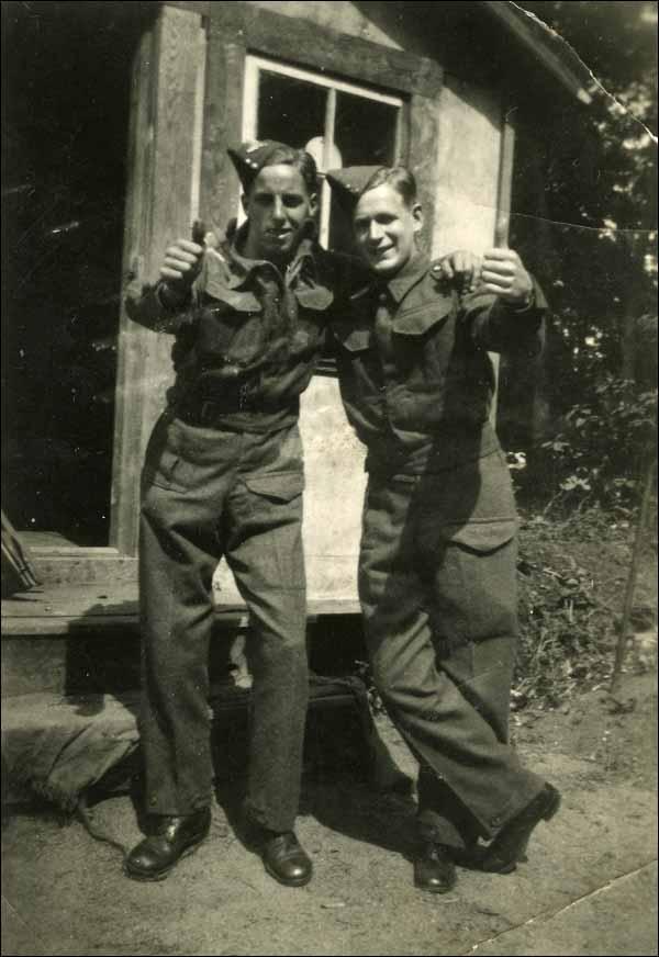 Newfoundland and Labrador Enlistees, ca. 1940 Joseph Kearney (left) and John Pike, two soldiers from Newfoundland and Labrador who joined the Royal Artillery during the Second World War.