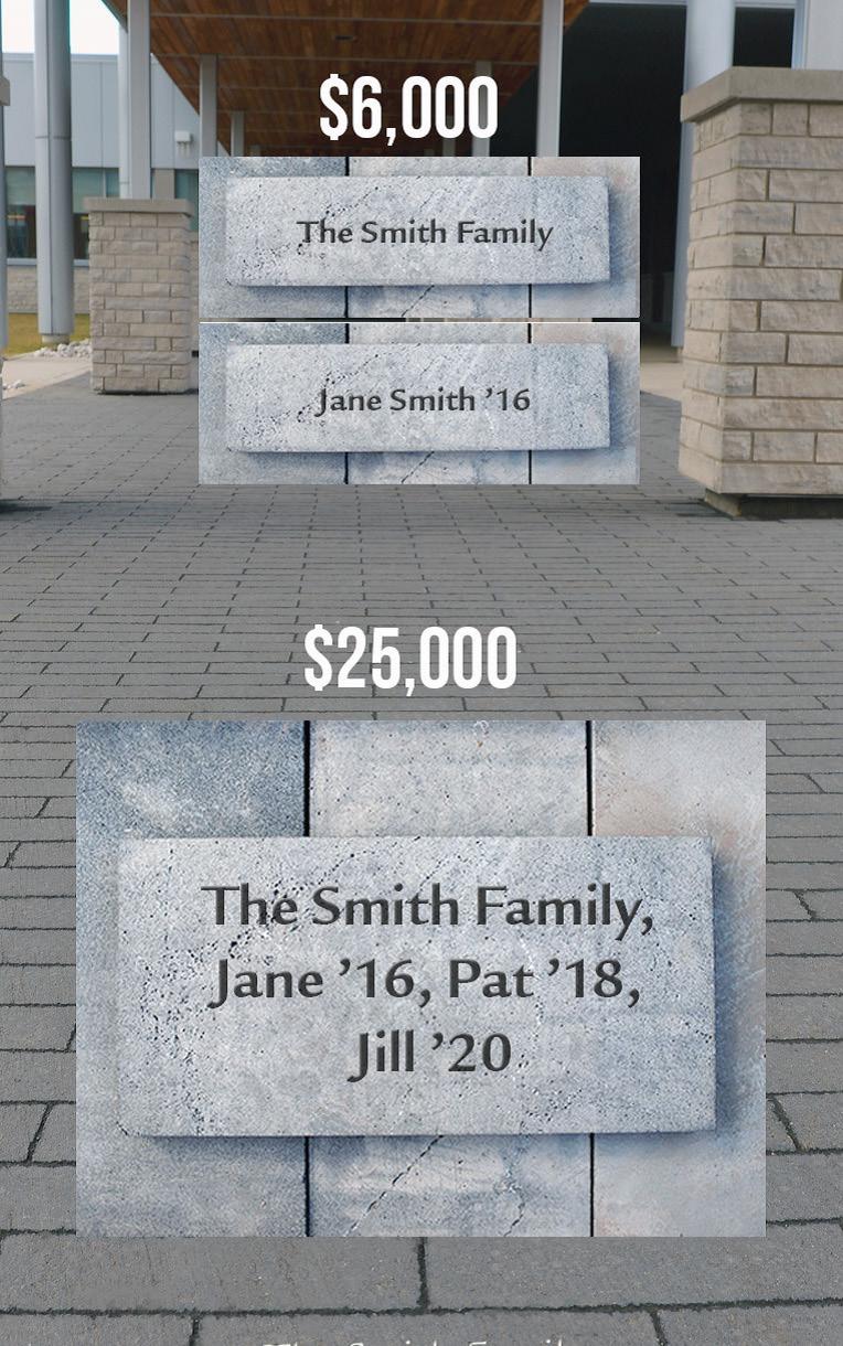 COMMEMORATE YOUR YEARS AT HSC Leaving a Legacy at HSC Name a Paver This is a special graduation gift opportunity.