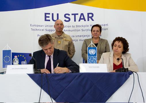 Projects EUSTAR Project The EUSTAR (European Union Assistance to Stockpile Management, Technical Support, and Ammunition Surplus Reduction) represents the second phase of EU support to the