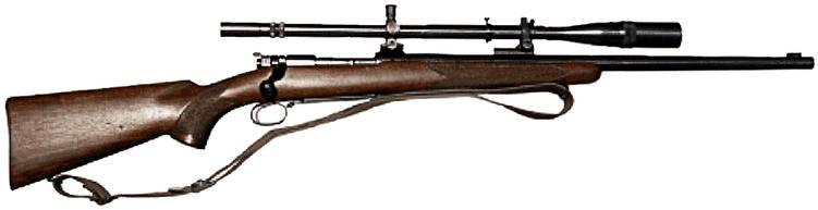 25_00: Marine Corps Winchester Model 70 target rifle, chambered in 30-06 and topped with