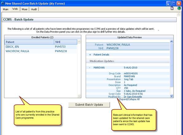 How do I complete a Batch Update from MedTech? Launching Shared Care program In the MedTech program selects Forms.
