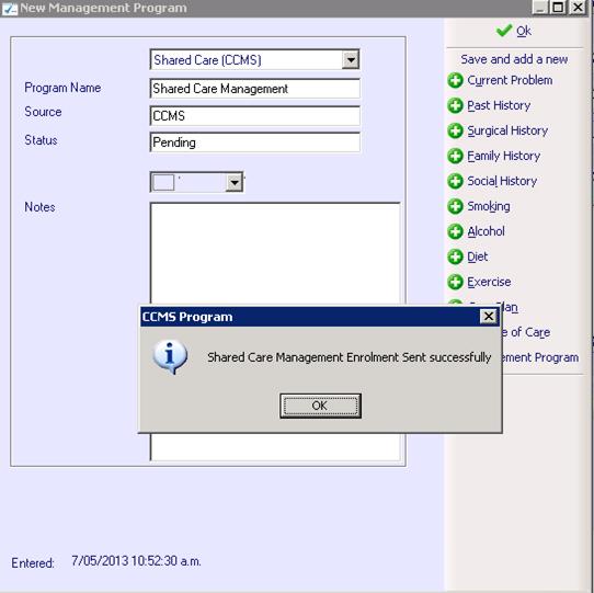section, right mouse click and select Management Program and CCMS