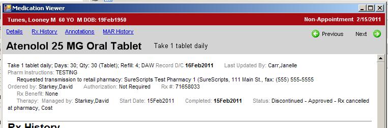 This date is now included on the Clinical Desktop.