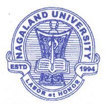 NAGALAND UNIVERSITY (A Central University Established by an Act of Parliament 35 of 1989) HEADQUARTERS LUMAMI ZUNHABOTO DISTRICT-798 627 NAGALAND, INDIA APPLICATION FORM (For the post of Assistant