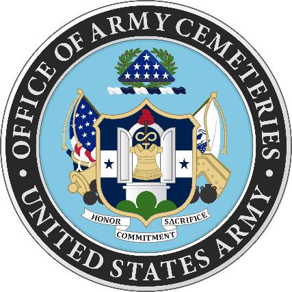 ARMY NATIONAL MILITARY CEMETERIES (OFFICE OF ARMY CEMETERIES) SEAL BLAZON Shield.