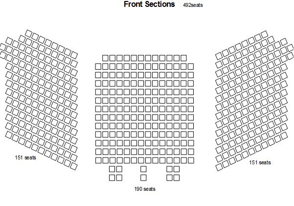 Howze Auditorium (986) seats Front Sections