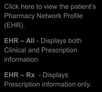 Prescription information EHR Rx - Displays