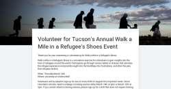 Volunteer Opportunity The International Rescue Committee and We Are All America invite you to volunteer for Walk a Mile in a Refugee s Shoes When: March 14th (multiple time shifts throughout the day)