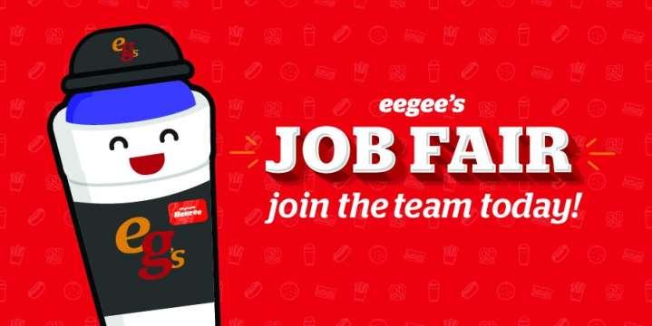 Job Opportunities Want to join the eegee's team? Stop by any eegee's location on March 30th from 10am-4:30pm for an open interview.