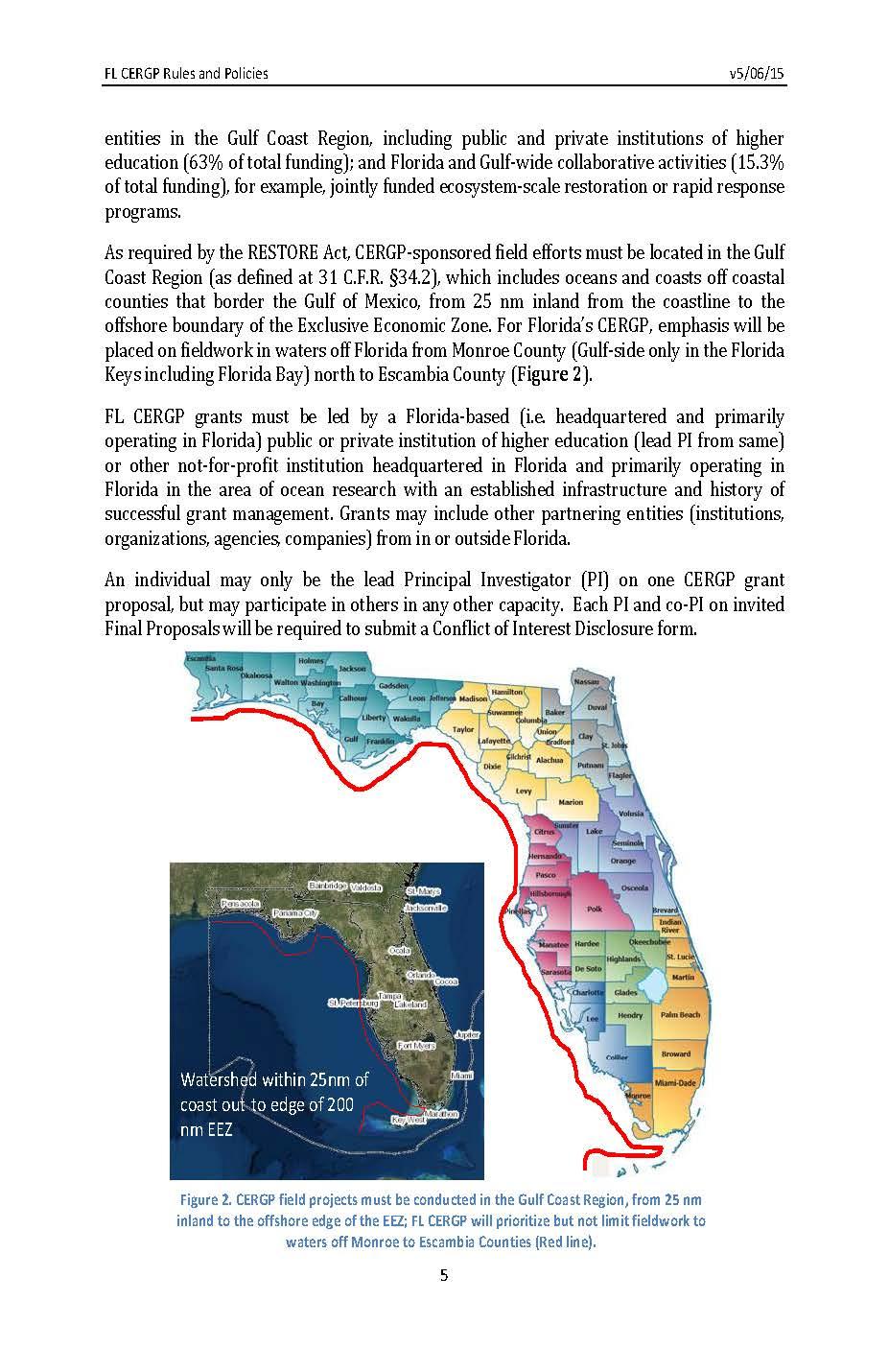 Appendix 2 Florida Institute of Oceanography Response Florida s