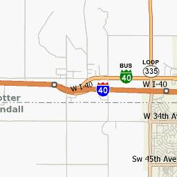 Map of 7650 N Western St Amarillo, TX by MapQuest#east