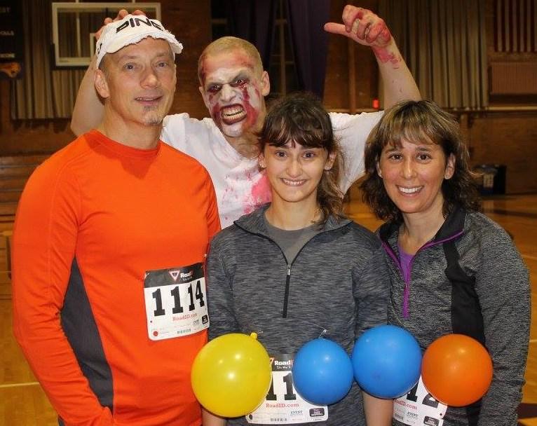 The Zombie run is a family friendly 5k run/walk through the heart of UNI's campus that the ROTC hosts annually.