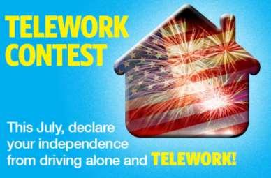 July Telework Contest Contest Details: Register at ShareTheRide.