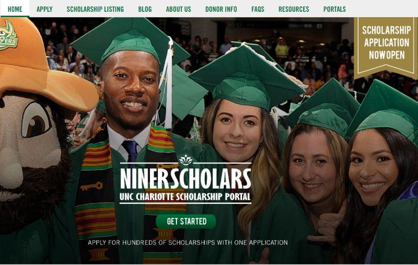 ACCESS NINERSCHOLARS Access the NinerScholars Student Application Portal To access the