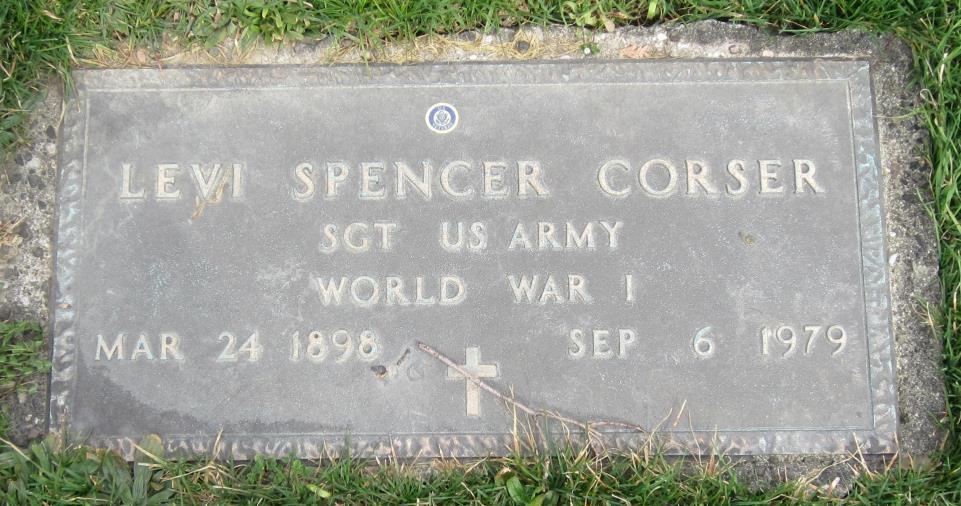 Corser s service summary indicates that he was born in Bristol Center and was living in East Bloomfield at the time of the war. He enlisted in the Regular Army at Columbus Barracks, OH in Oct. 1916.