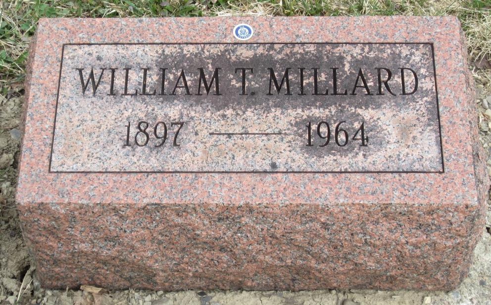 Millard, William T. Evergreen Cemetery Town of Bristol Obituaries. William T. Millard. Daily Messenger. Oct. 15, 1964. p. 3.