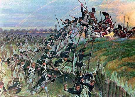 The Battle at Yorktown Patriot General George Washington and Patriot General Marquis de Lafayette had the British surrounded, and the