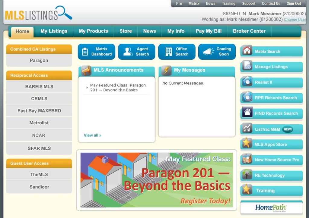 The Front End of Choice Advantage: Matrix & Paragon Aggregated Data See All the Inventory on the Market!