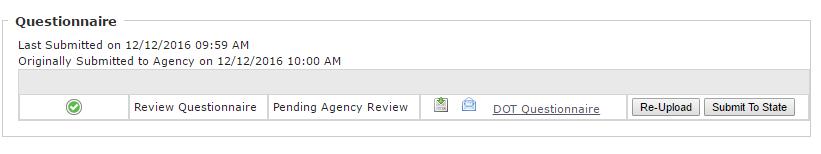 9) A green check mark along with the document name will now display and the submit option will be avalible.