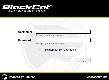 http://akdot.blackcatgrants.com. 2) Login to the BlackCat Grant Management System: a.