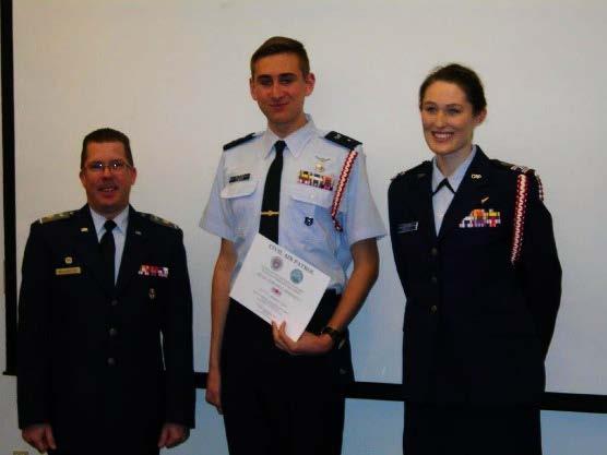 Welcome to the senior member side of the program Cadet Lauer and Brackett received