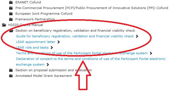 Guidance Documents The egrants Manual and specific FAQs are published on the Participant Portal http://ec.europa.