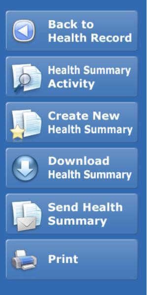 On the Health Summary Tab: You can generate and print a detailed summary of your Benefis Hospitals medical record.
