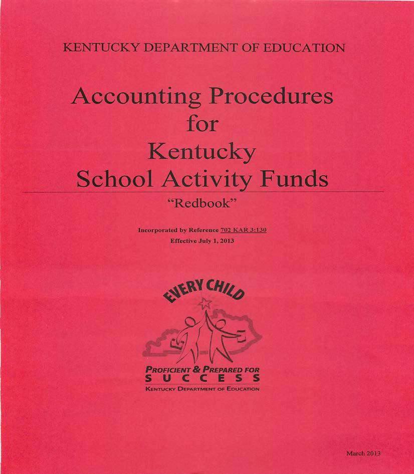 THIS IS THE REDBOOK You can access a copy on the FCPS Website under Financial Services/School Activity