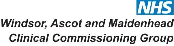 Windsor, Ascot and Maidenhead Clinical Commissioning Group Minutes of the Governing Body Meeting held in public held on Wednesday 3rd June 2015 at the Holiday Inn Maidenhead MINUTES Present: Adrian
