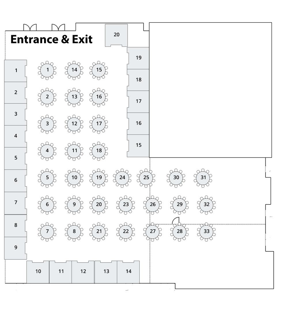 EXHIBIT HALL LAYOUT *Meals served in