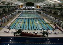 Thorpe Memorial Pool Facilities The primary training and competition facility is the 25-yard, six-lane, 350-seat Thorpe Memorial Pool located in West Gymnasium.