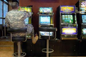 Veterans are at higher risk for gambling problems than civilians Service members have ready access to gambling opportunities such as slot machines on every military base outside US soil (>3,000