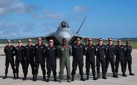 USAF F22 RAPTOR DEMO TEAM PATRIOTS JET TEAM The team s home is located at Langley AFB, VA.