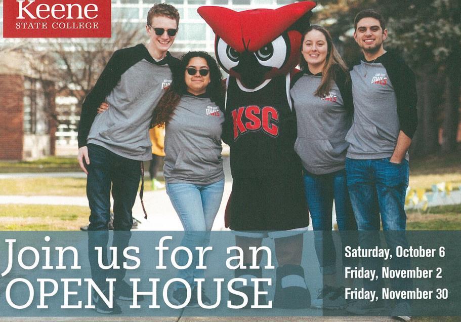 OPEN HOUSE EVENTS Keene State College Open House Friday,