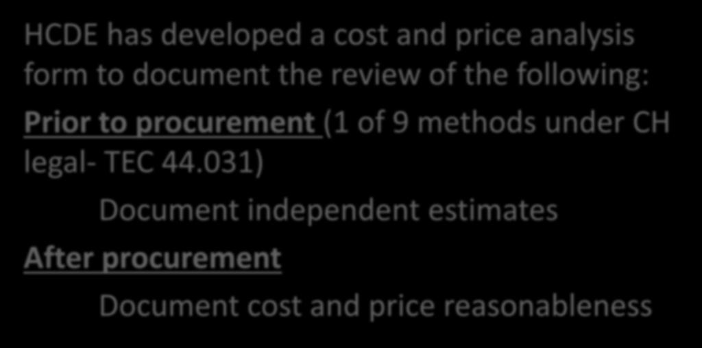 200.323 Contract cost and price.