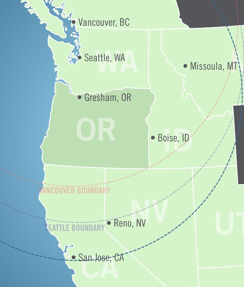 Location Your Pacific Northwest Hub. Well located just east of the Portland metro area with access to all major transportation terminals Serve Vancouver B.C.
